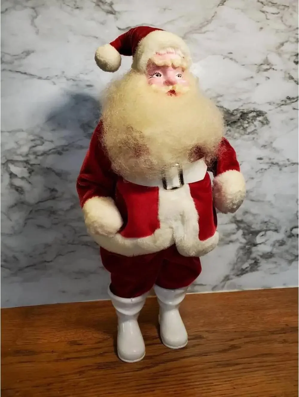 Antique Santa, Vintage Red velvet suit doll, 15